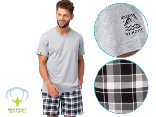 Pánske pyžamo - KEY MNS460 A25 Farba: Šedá, Veľkosť: XL