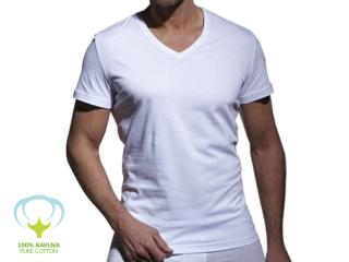 Pánske tričko - Hotberg Neckline V Farba: Biela, Veľkosť: L