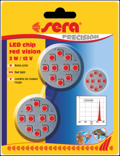 Sera LED čipy 2W / 12V red vision (Sera LED chip red vision 2W/12 V)