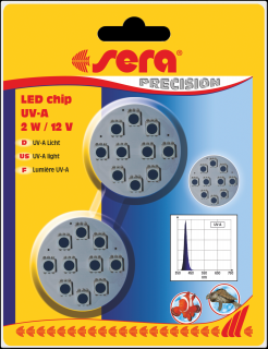 Sera LED čipy 2W / 12V UV-A (Sera LED chip UV-A 2W/12 V)