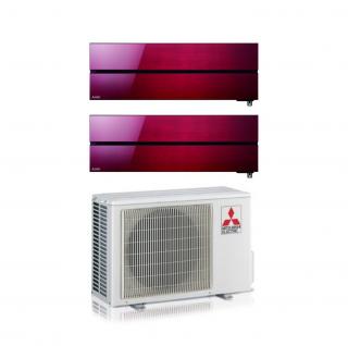 Klimatizácia Mitsubishi multisplit  MXZ-2F42VF 4 kW + 2 x 2,5 kW MSZ-LN25VG2R Rubínovo červená