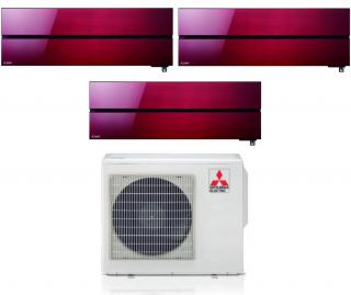 MITSUBISHI MXZ-3F54VF 5 kW + 3x Diamond  Rubínovo červená 2,5 kw (MSZ-LN35VG2R)