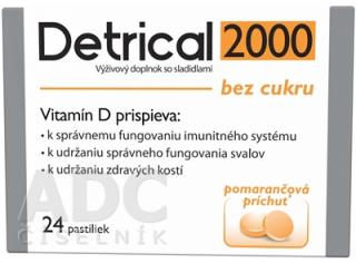 Detrical 2000 Vitamín D s príchuťou pomaranč pastilky 1x24 ks