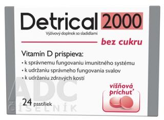 Detrical 2000 Vitamín D s príchuťou višňa pastilky 1x24 ks