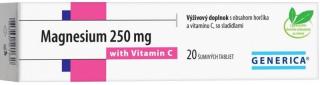 Generica Magnesium 250 mg + Vitamin C šumivé tablety 20 ks