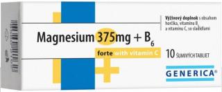 Generica Magnesium 375 mg + B6 forte s vitamínom C šumivé tablety 10 ks