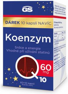 GS Koenzým Q10 60 mg darček 2023 70 kapsúl