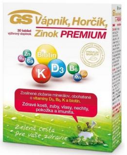 GS Vápnik, Horčík, Zinok Premium tbl 1x30 ks