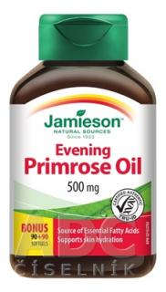 Jamieson Pupalkový olej s vitamínom E 500 mg 180 kapsúl