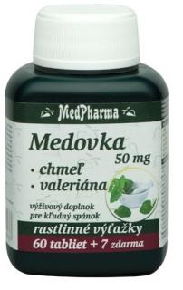 MedPharma Medovka 50 mg + Chmeľ + Valeriána tbl 60+7 zadarmo