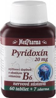 MedPharma Pyridoxín 20 mg (vitamín B6) tbl 60+7 zadarmo