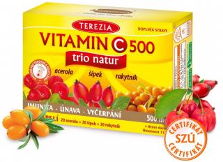 Terezia Company Vitamín C 500 mg Trio natur 60 kapsúl