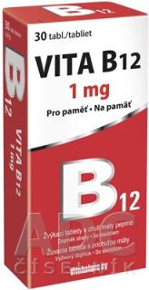 Vitabalans Vita B12 1 mg žuvacie tablety s príchuťou mäty 30 ks
