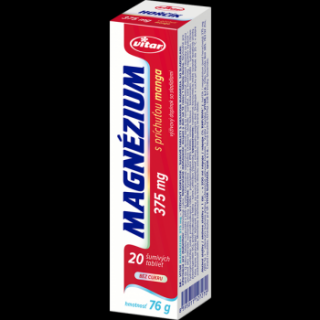Vitar Magnézium 375 mg tbl eff s príchuťou manga 20 ks