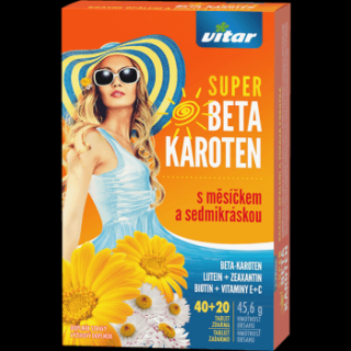 Vitar Super Beta-karotén s nechtíkom a sedmikráskou 40+20 tabliet