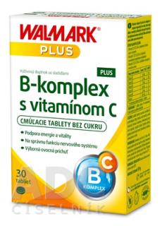Walmark B-komplex Plus s vitamínom C cmúľacie tablety 30 ks
