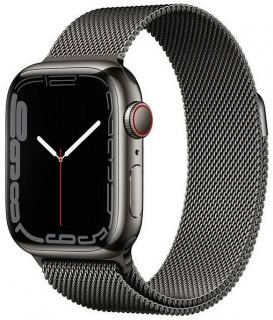 Apple Watch Series 7 GPS, 45 mm Grafitová nehrdzavejúca oceľ - Preowned A