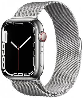 Apple Watch Series 7 GPS, 45mm Silver Stainless Steel - Preowned A