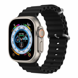 Innocent Ocean Silicone Apple Watch 40/41/42mm Band - Black