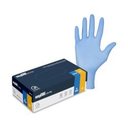 easyCARE, modré nitrilové rukavice, 100 ks, S