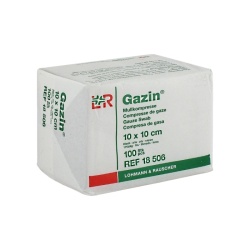 Gazin: kompresy 10×10 cm, 100 ks