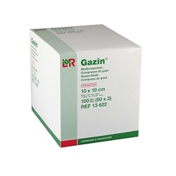Gazin: kompresy 10×10 cm, ST/50×2 ks