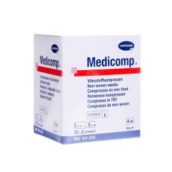 Medicomp sterilné, 5 x 5 cm (bal 25 x 2 ks)