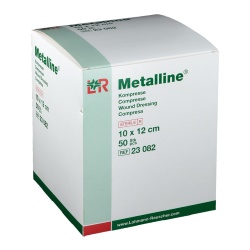 Metalline: kompresy 10×12 cm, 50 ks