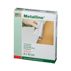 Metalline: kompresy 8×10 cm, 10 ks