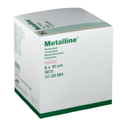 Metalline: kompresy 8×10 cm, 50 ks