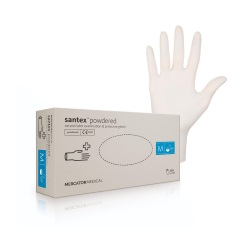 SANTEX Powdered (finger txt), 100 ks, L (8-9)