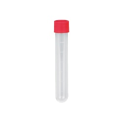 Skúmavka 10 ml, 16×100, červený uzáver (1000 ks)