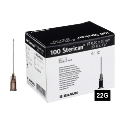 STERICAN 22G (0.7×30), LB, čierna (100 ks)