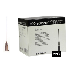 STERICAN 22G (0.7×40), LB, čierna (100 ks)