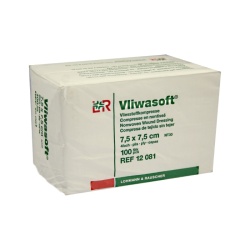 Vliwasoft: kompresy 7,5×7,5 cm, 100 ks