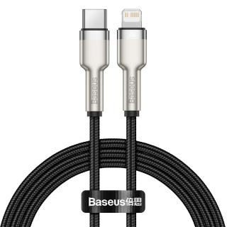 Cable USB-C do Lightning Baseus Cafule, PD, 20W, 1m black