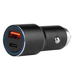 Hliníková nabíjačka do auta PCH PRO-08 USB-C+USB 38W 12/24V