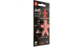 JEFF osviežovač vzduchu červený chrome -  Raspberry &amp; Patchouli (Osviežovač vzduchu navrhnutý výhradne k uchyteniu do mriežky ventilácie automobilu.)