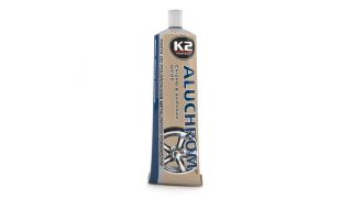 K2 Prípravok na leštenie, čistenie a konzervovanie kovových povrchov Aluchrom (Manufacturer: K2, polishing paste for cleaning and preserving metal surfaces.)
