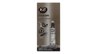 K2 Silikón čierny 21 gr (Manufacturer: K2, high-quality silicone, compensates for proven cork, paper, felt, asbestos and rubber seals. Up to 350 °C.)