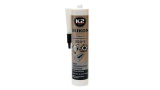 K2 Silikón čierny Kartuš 300 gr (Manufacturer: K2, high-quality silicone, compensates for proven cork, paper, felt, asbestos and rubber seals. Up to 350 °C.)