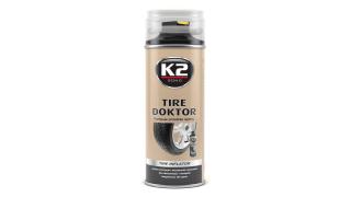 K2 TIRE DOCTOR odstraňovač defektov (Manufacturer: K2, defect remover, effectively inflates and seals a punctured tire.)
