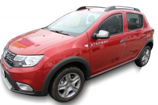 Okenné deflektory Dacia Sandero 4D 2012-up 4 ks predné+zadné