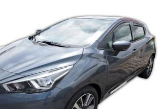 Okenné deflektory Nissan Micra 5D 2017-up 4 ks predné+zadné