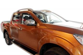 Okenné deflektory Nissan Navara 4D 2014-up 4 ks predné+zadné