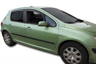 Okenné deflektory Peugeot 307 5D 2001-2007 4 ks predné+zadné