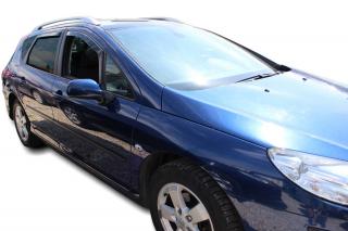 Okenné deflektory Peugeot 407 5D SW 2004-2011 4 ks predné+zadné