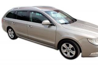 Okenné deflektory Škoda Superb 5D KOMBI 2009-2015 4 ks predné+zadné