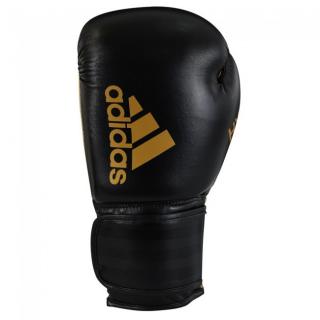 Boxerské rukavice Adidas Hybrid 50 černo - zlaté Farba: ČIERNA, Veľkosť: 10oz
