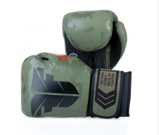 BOXERSKÉ RUKAVICE FIGHTER TACTICAL KHAKI Farba: Zelená, Veľkosť: 16oz